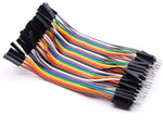 Cordon de connexion mâle femelle 10cm coloré avec connecteurs noirs pour Arduino