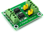 Module d’isolement optocoupleur avec canaux PC817, bornes vertes et jumpers jaunes