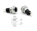 Noir DS-316 10MMLock-FreeMomentary Self-Reset Small Interrupteur à