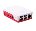 Boîtier officiel Raspberry Pi 4B blanc et rouge pour serveur ou projet DIY
