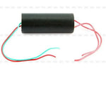 Capaciteur cylindrique noir avec fils rouge et vert pour module survolteur elevateur 3-6VDC