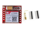 Module SIM800L GPRS GSM avec antenne et pin headers pour port série TTL