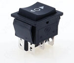 Interrupteur à bascule noir KCD4 3 positions 6 broches 16A 250VAC/