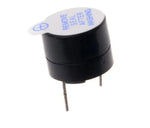 Buzzer actif 5V cylindrique noir avec deux broches métalliques pour projets électroniques