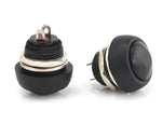 Mini bouton poussoir rond noir étanche 12MM 2 broches PBS-33B