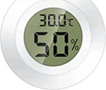 Thermomètre et hygromètre numérique blanc avec affichage LCD
