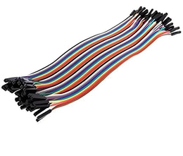 Cordon de 40cm avec fils de connexion femelle femelle colorés et connecteurs noirs