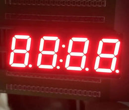 Image d’un horloge rouge à segments LED affichage 4 chiffres 0.56 pouce i07 LED digit