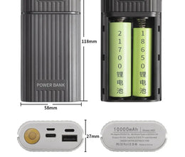 Chargeur batterie power-bank pour pile 18650 / 20700 avec 3 ports USB