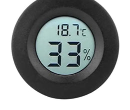 Thermomètre et hygromètre numérique noir avec affichage LCD