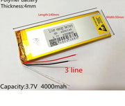 Batterie Li 3,7 V 4000 mAh 3 x 50 x 140 mm. - Domotique Tunisie