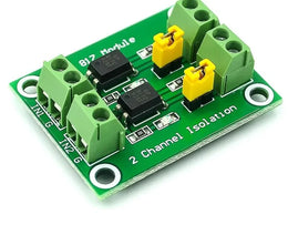Module d’isolement optocoupleur avec canaux PC817, bornes vertes et jumpers jaunes