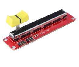 Image d’un module potentiomètre diapositive réglable 10K avec bouton jaune