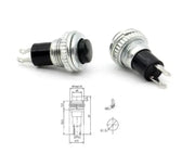 Noir DS-316 10MMLock-FreeMomentary Self-Reset Small Interrupteur à