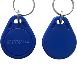 Clé RFID RC522 125kHz avec deux porte clés bleu et anneaux métalliques