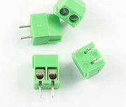 Bornier visser 2 poles vert avec vis et broches pour connexion électrique sûre