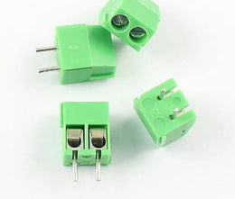 Bornier visser 2 poles vert avec vis et broches pour connexion électrique sûre
