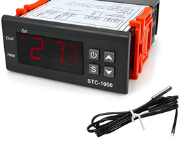 Image d’un contrôleur de température numérique STC-1000 AC110-220V avec capteur