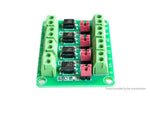 Image d’un module d’isolement optocoupleur avec circuit vert et bornes canaux PC817