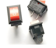 Trois interrupteurs bascule lumineux rouge KCD1-101 avec cuivre plaqué argent