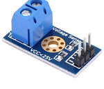 Capteur de tension 25V pour Arduino avec module de détection tension d’entrée bleue