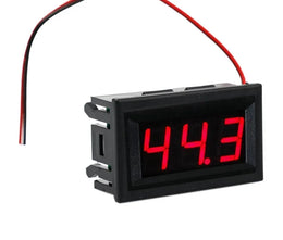 Voltmètre AC 220V à deux fils 70V ~ 500V Rouge 0,56 pouces