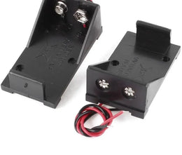 Deux porte-cellules 9V sans couvercle avec fils pour batterie rechargeable