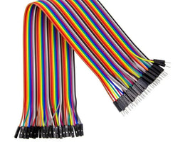 Fils de connexion mâle mâle 30cm, arc-en-ciel, pour Arduino avec connecteurs mâle mâle
