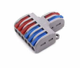Borne de connexion rapide de type stationnaire 6 fils vers 2 fils