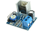 Image d’une carte électronique bleue avec dissipateur thermique pour module alimentation audio TDA2030A 6-12V 18W