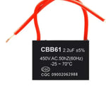 Condensateur de ventilateur CBB61 2 µF 450 V CA Domotique Tunisie