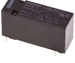 Relais Omron G6RN-1-24VDC noir, connecteur, compact, pour automatisation et circuits