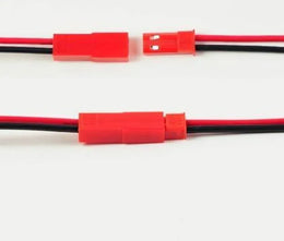 Connecteur 2P JST pour batterie Lipo Hélicoptère en plastique PVC rouge avec fils