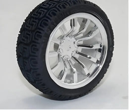 Tire noire avec jante de roue argentée pour robot intelligent 65mm et Robot 65mm
