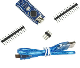 Arduino Nano V3.0 CH340 avec broches d’e et câble USB pour microcontrôleur bleu