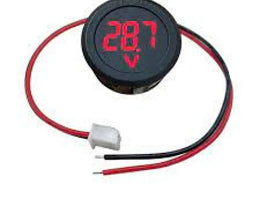 Voltmètre circulaire à affichage numérique LED DC 4-100V 2 fils