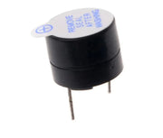 Buzzer actif 5V cylindrique noir avec deux broches métalliques pour projets électroniques