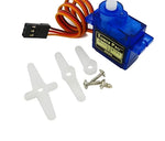 Servo SG90 360 degrés rotation contenue avec accessoires, micro servo blue tower pro