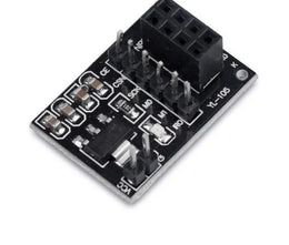 Circuit imprimé noir avec broches et connecteurs pour module nrf24l01 8pin avec régulateur intégré