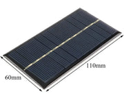 Panneau Solaire Monocristallin 6V 1W 110mm X 60mm - Domotique Tunisie