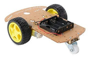 Châssis 2WD avec roue libre + support, plexi glass ep=4mm et batterie portable