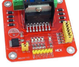 Carte circuit rouge avec composants électroniques pour L298N Double Pont Nouveau Modèle