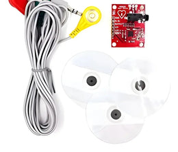 ECG sensor kit avec électrodes et câbles pour surveillance fréquence cardiaque ad8232 ecg kit