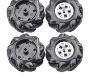 Pneu omni roue noir mecanum 60mm, ensemble de quatre roues omni noires pour robotique