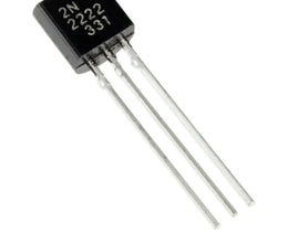 Transistor 2N2222 NPN 30V avec trois pattes, idéal pour circuits électroniques