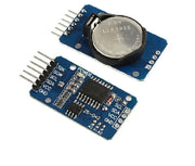 Module horloge temps réel ds3231 at24c32 i2c avec batterie, affichage bleu en temps réel