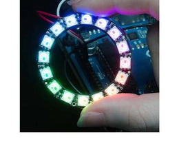 WS2812 5050 ANNEAU RGB 16 LED AVEC PILOTE - Domotique Tunisie