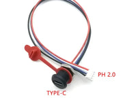 connecteur USB-C 4pin type-c à PH2.0 avec plaque à pression d’écrou