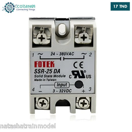Fotek SSR-25DA SSR-25 DA Relais statique 25A, entrée 4-32VDC, charge de sortie 25A à 24-380VAC